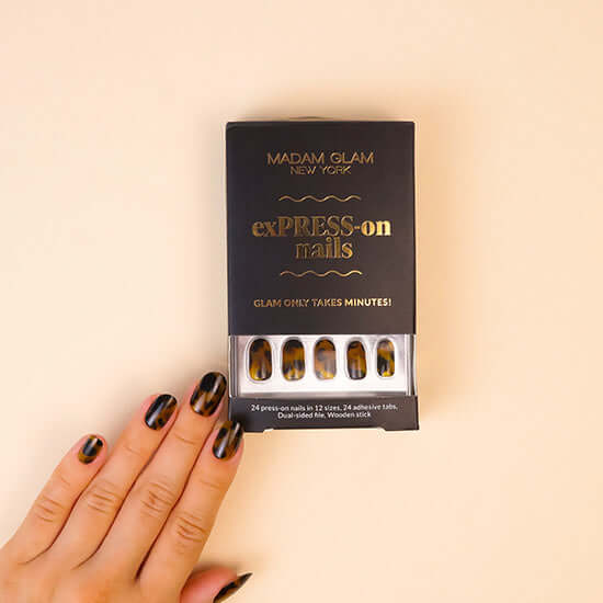 Press On Nails - MADAM GLAM - Tortie - exPRESS-on nails