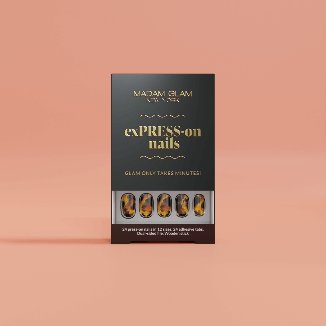 Press On Nails - MADAM GLAM - Tortie - exPRESS-on nails