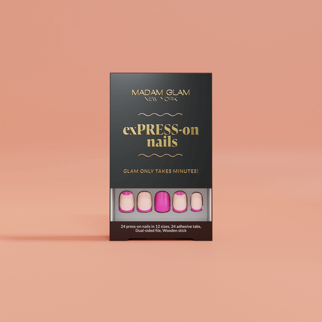 PRESS ON NAILS - Flamingo - MADAM GLAM - exPRESS-on Nails