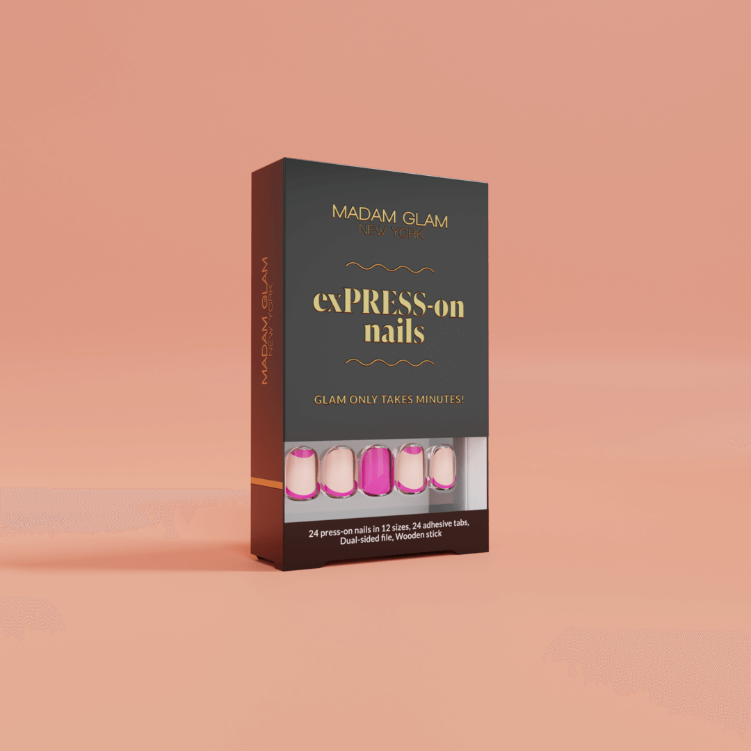 PRESS ON NAILS - Flamingo - MADAM GLAM - exPRESS-on Nails