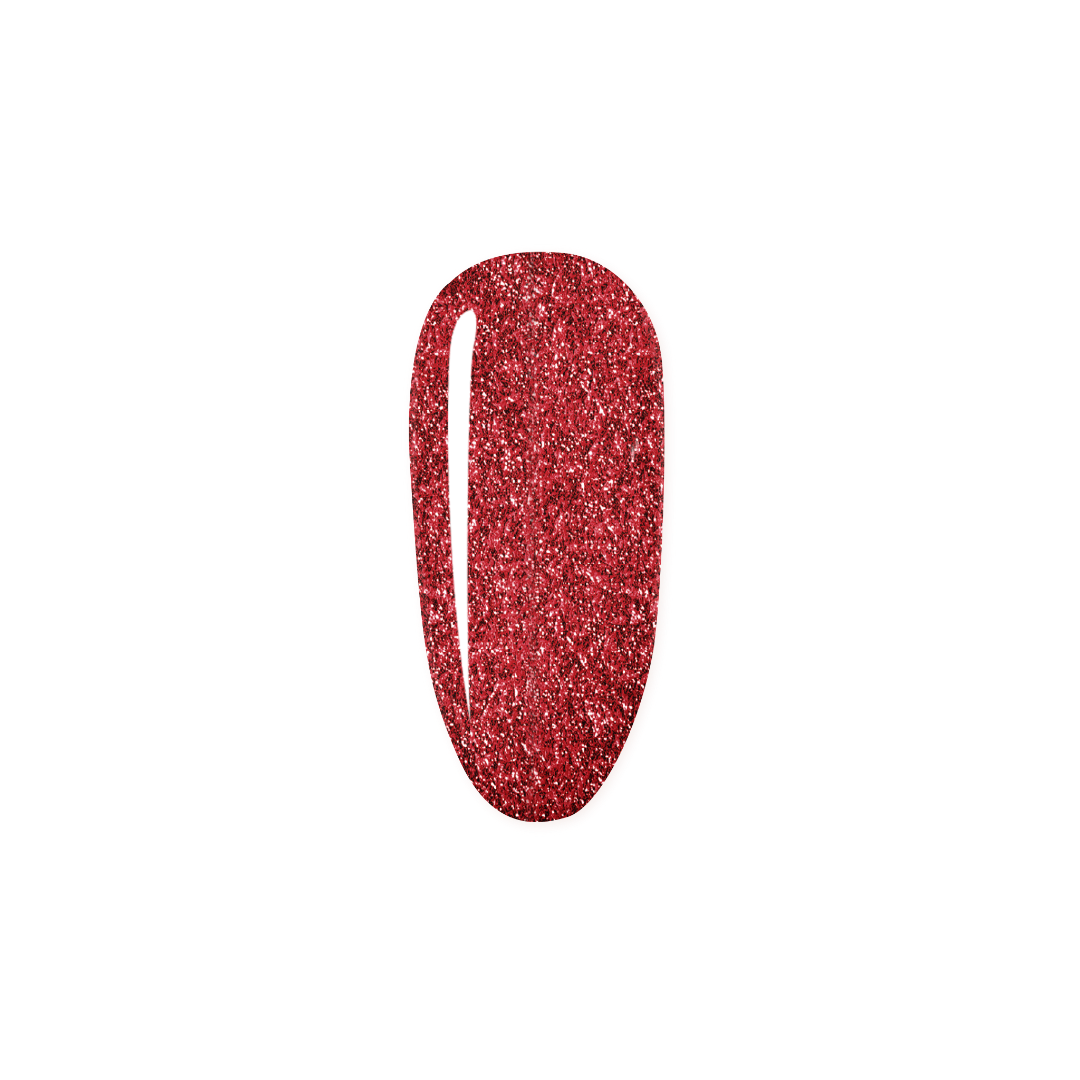 MADAM GLAM - Freedom Flame - RED GLITTER GEL NAIL POLISH