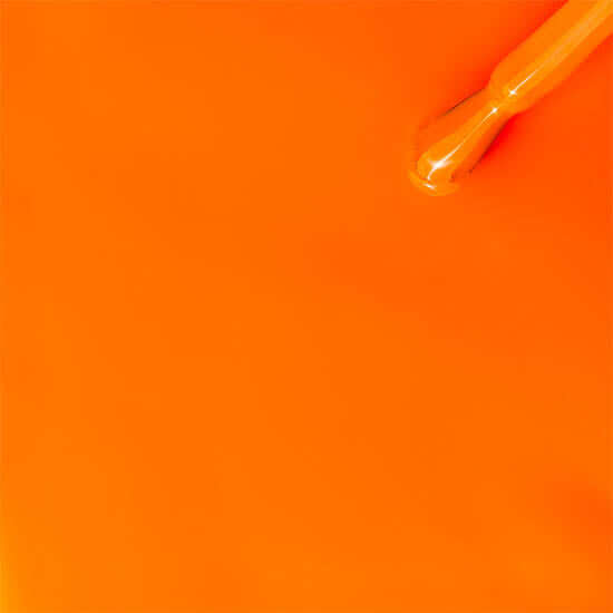Orange background with a clear plastic straw on the right side.