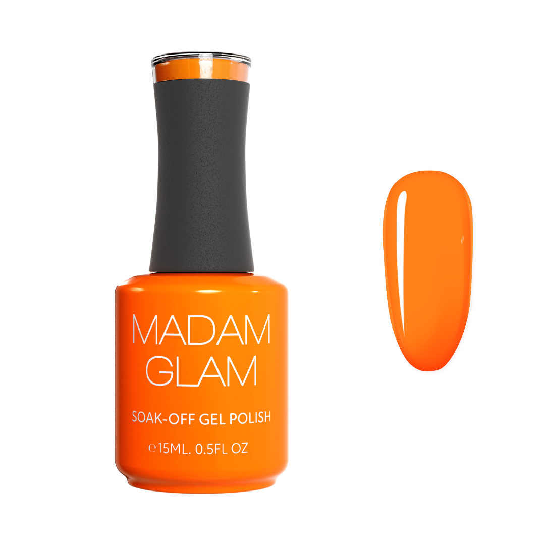 MADAM GLAM - Electric Tangerine - ORANGE GEL NAIL POLISH