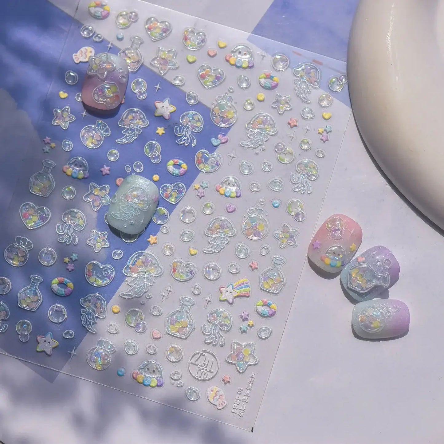 3D Beach Ocean Nail Art Stickers – Sea Life Decals