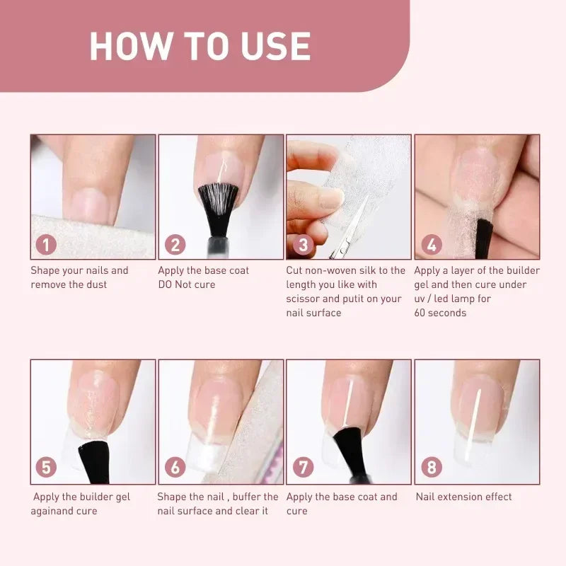 Nail Extension Silk Fiberglass Wraps – Non-Woven Forms
