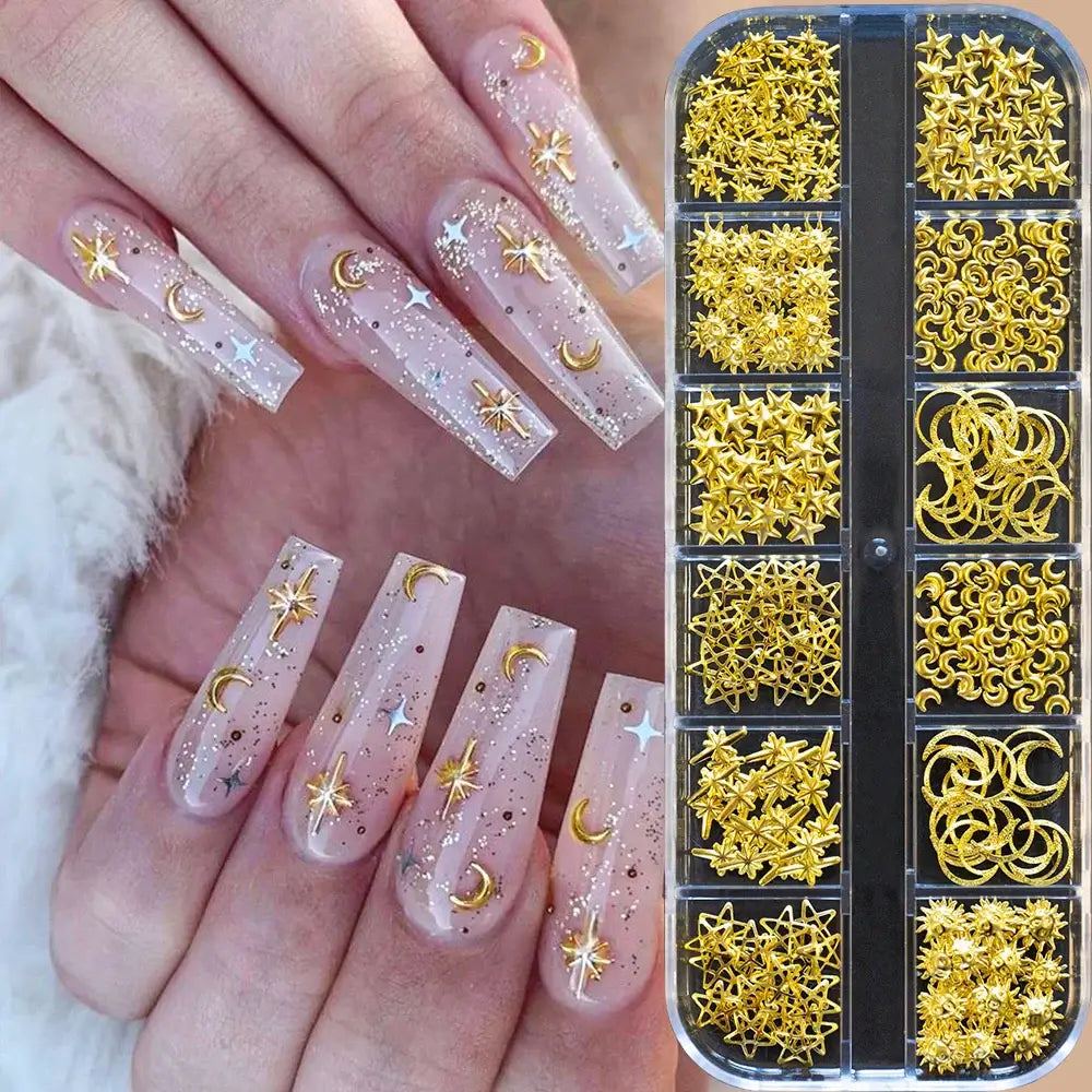 Crystal Nail Rhinestones 12 Grid - Mixed Shapes & Sizes