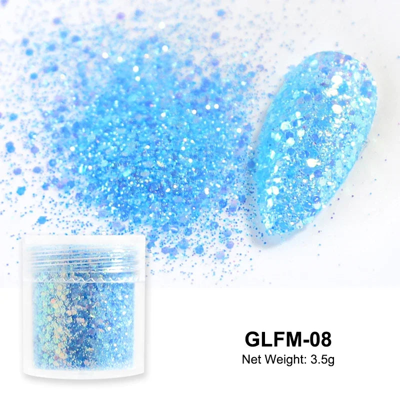 Neon Sugar Nail Glitter – Colorful Candy Coat Powder
