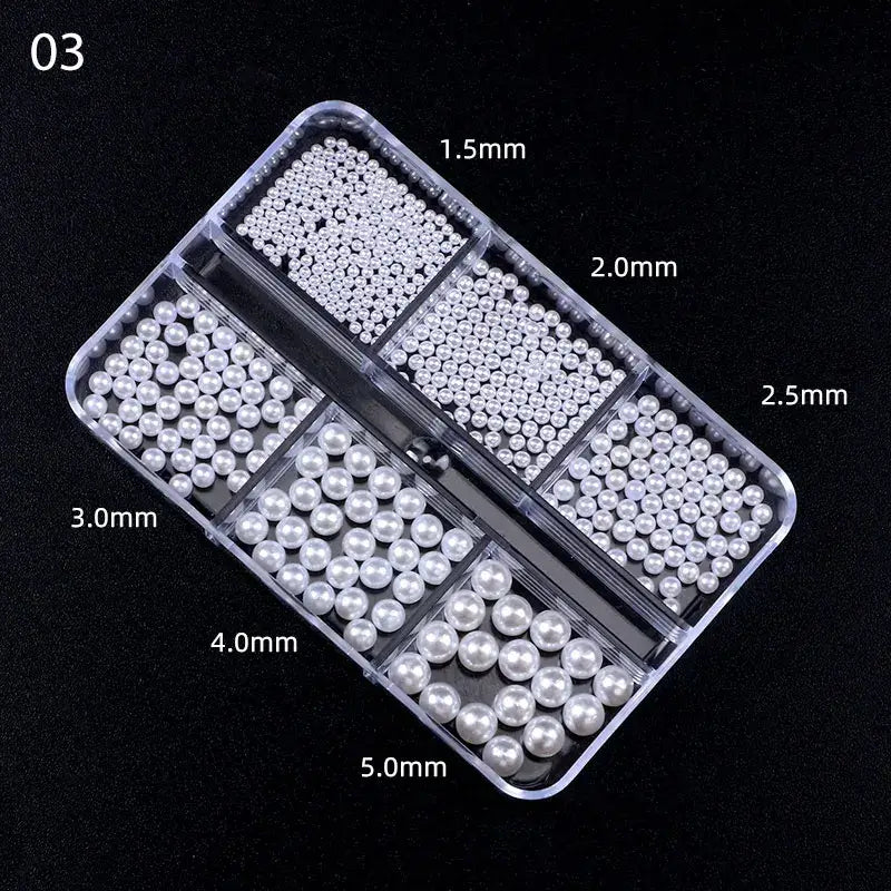 Caviar Beads Nail Jewels – Pearls & Rhinestones