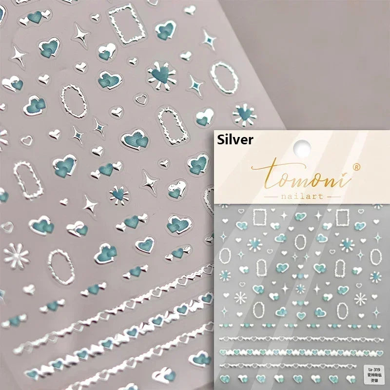Elegant French Ice Crystal Jelly Nail Stickers