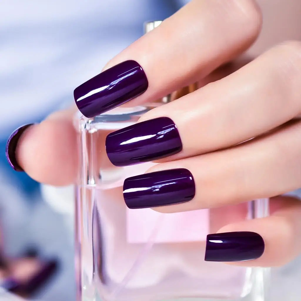 Solid Color Press On Nails | Medium Square Reusable