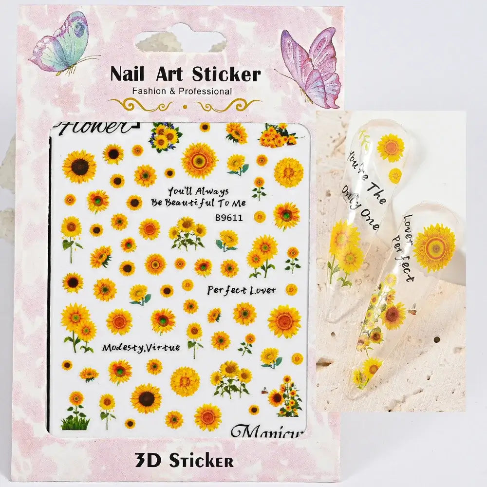 Daisy Flower Nail Stickers – Chic Elegant Summer Nails