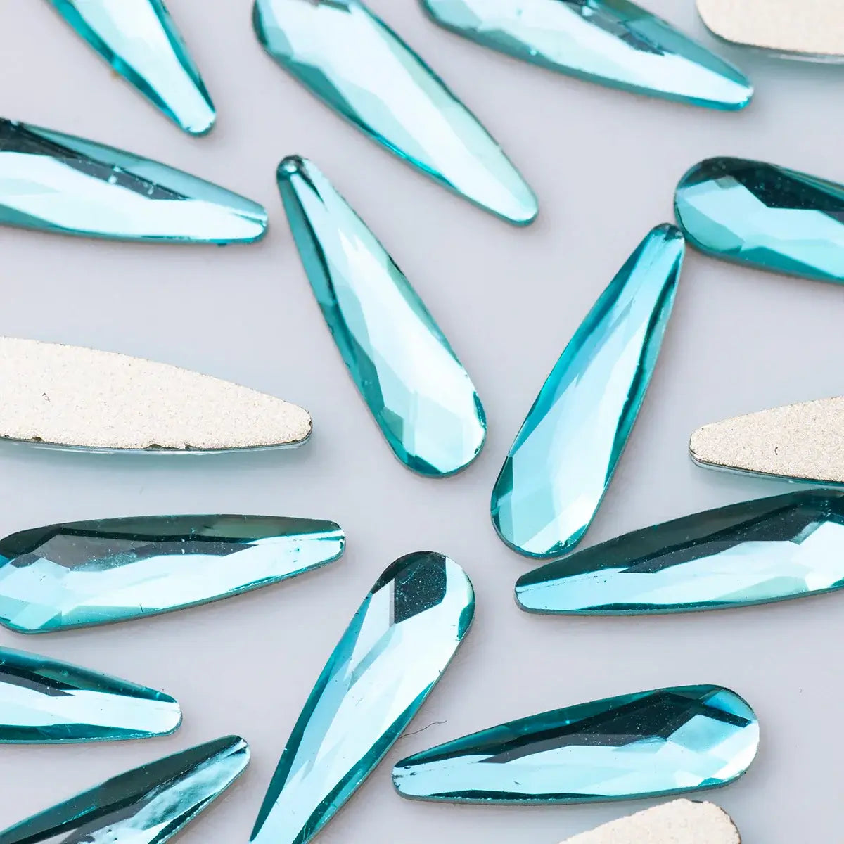 Raindrop Nail Rhinestones – Flatback Glitter Glass 3D Nail Charms
