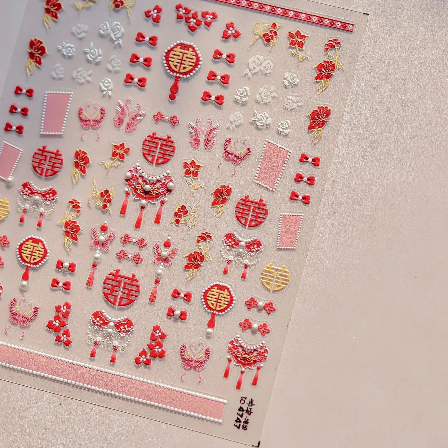 5D Flower Nail Art Stickers for DIY Manicure