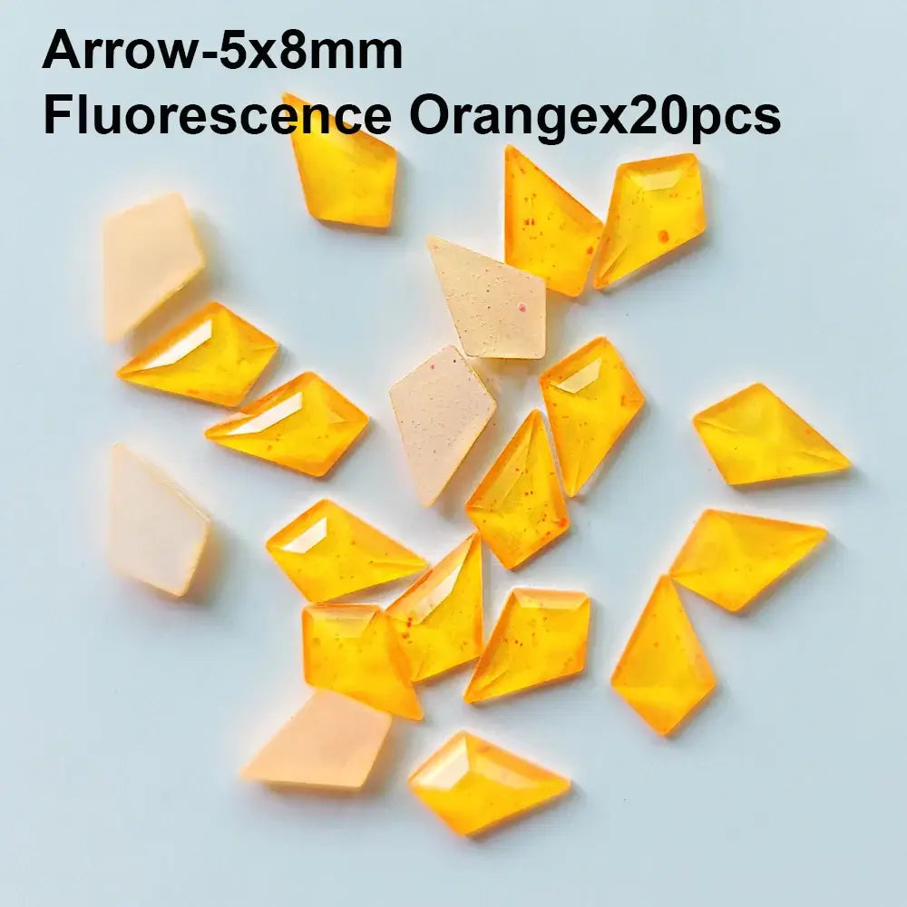 Arrow Shape Nail Art Rhinestones - Colorful 3D Gems