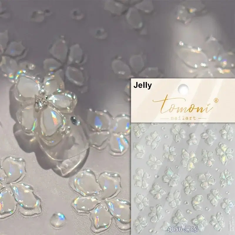 5D Flower Nail Art Stickers for DIY Manicure