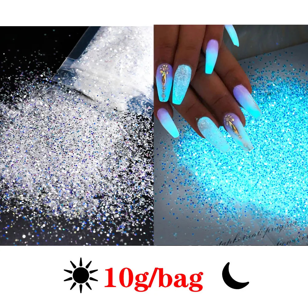 Glow in the Dark - Holographic Sugar Nail Powder 10g