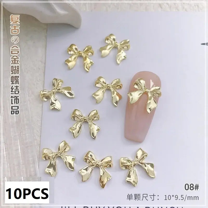 3D Luxury Ribbon Nail Charms – Elegant Bow Design