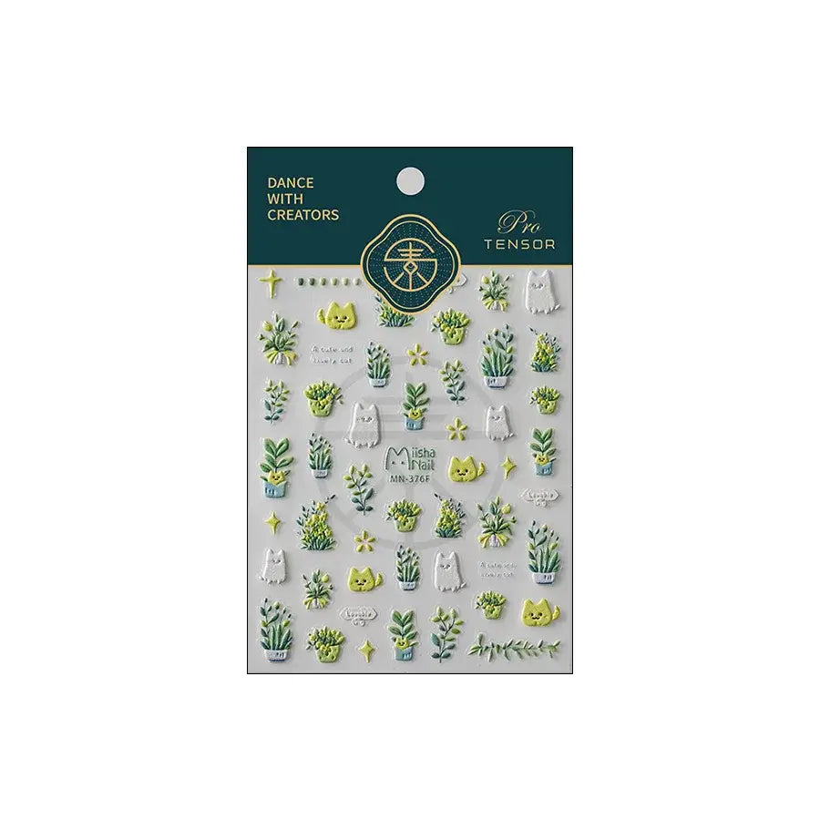5D Flower Nail Art Stickers for DIY Manicure