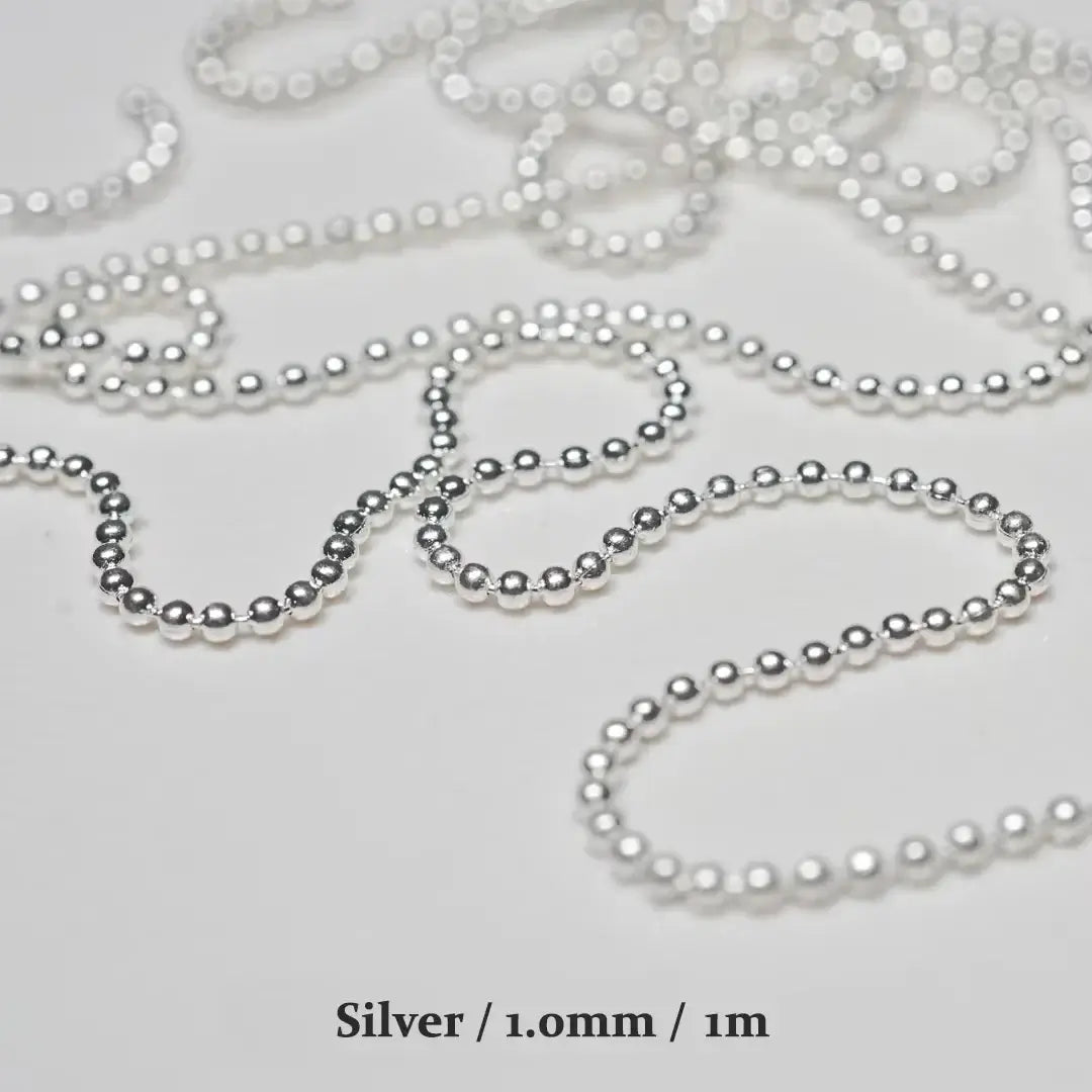 Nail Chain with Rose Gold & Silver Pixie Stone Beads