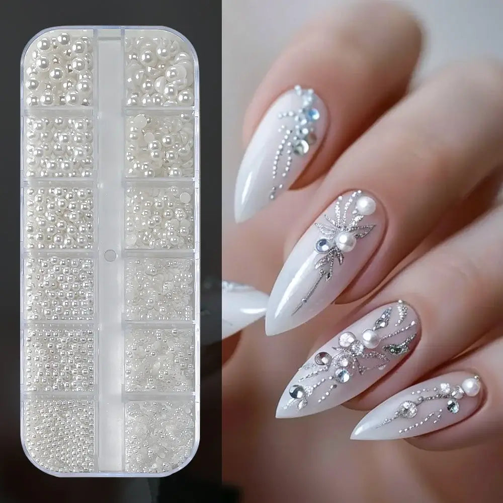 Crystal Nail Rhinestones 12 Grid - Mixed Shapes & Sizes