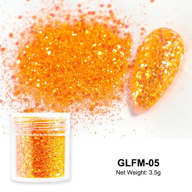 Neon Sugar Nail Glitter – Colorful Candy Coat Powder