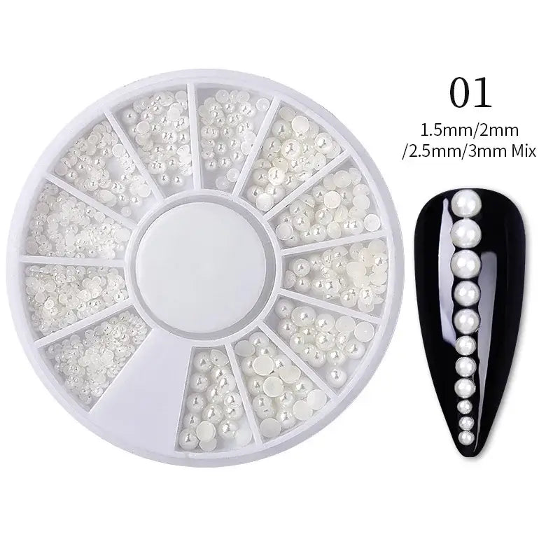 Caviar Beads Nail Jewels – Pearls & Rhinestones