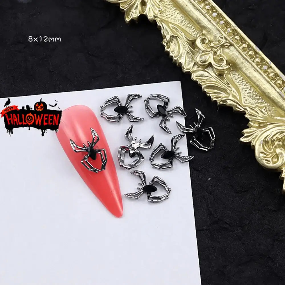 Halloween Punk Nail Charms 3d ail charms spiders