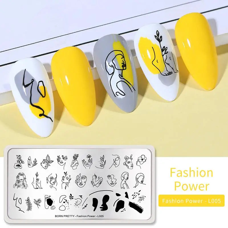 BORN PRETTY Nail Stamping Plates – Butterfly, Lace, Floral