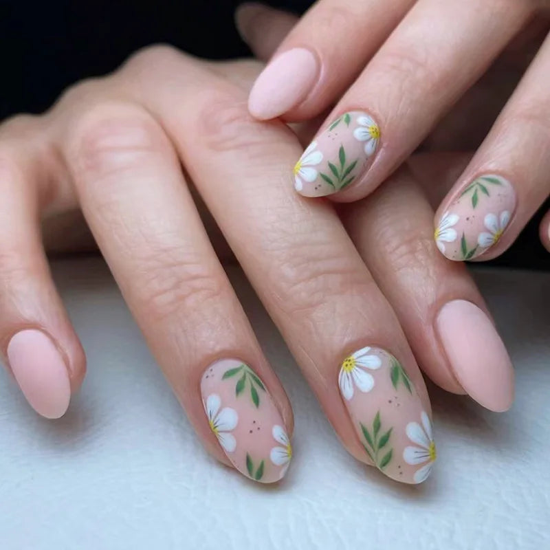 Almond Press-On Nails - Full Coverage (24 pcs)