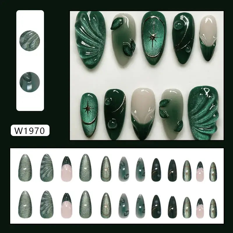 PRESS ON NAILS – French Almond Shaped