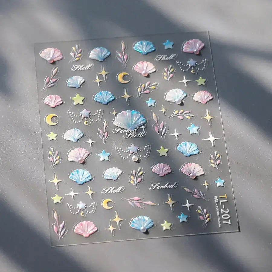 Cute Dolphin & Goldfish Jelly Nail Stickers
