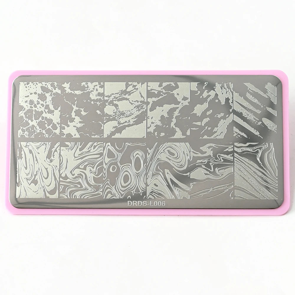 Butterfly, Cat & Stripe Nail Stamping Plate 12x6cm – Animal & Geometric Nail Art Template
