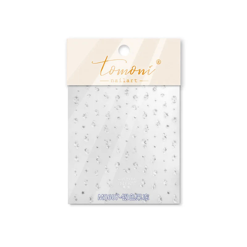 Elegant French Ice Crystal Jelly Nail Stickers