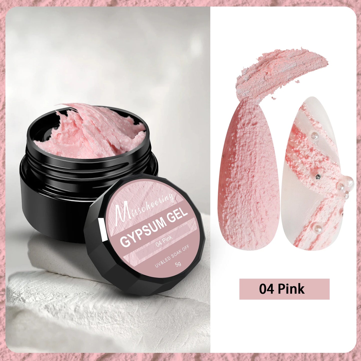 6 Color Acrylic Carving Plaster – 3D Sandy Gel for DIY Nail Art