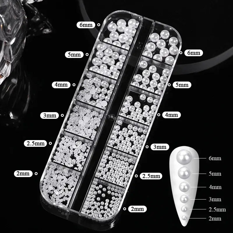 Caviar Beads Nail Jewels – Pearls & Rhinestones
