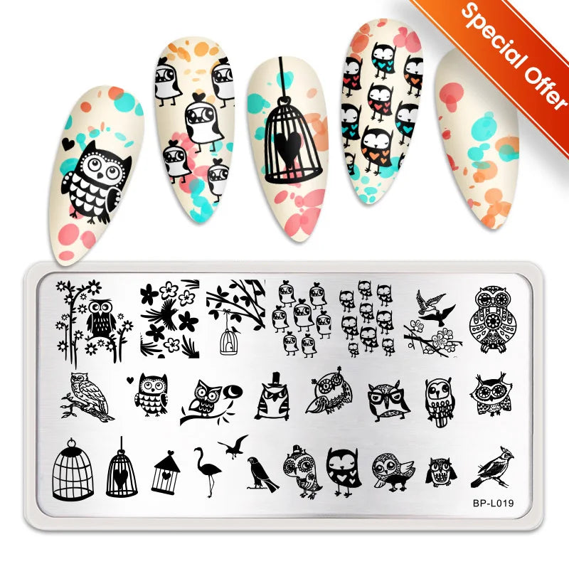 BORN PRETTY Nail Stamping Plates – Butterfly, Lace, Floral
