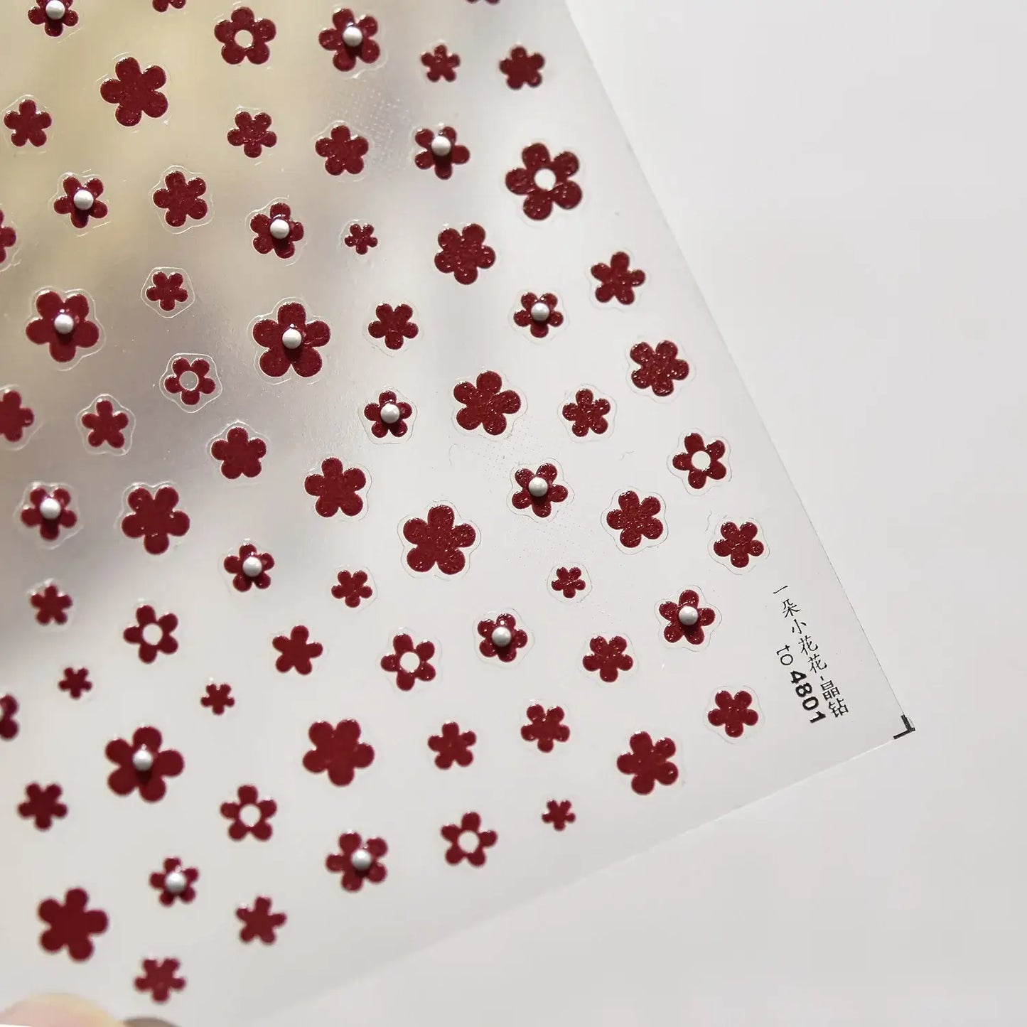 5D Flower Nail Art Stickers for DIY Manicure