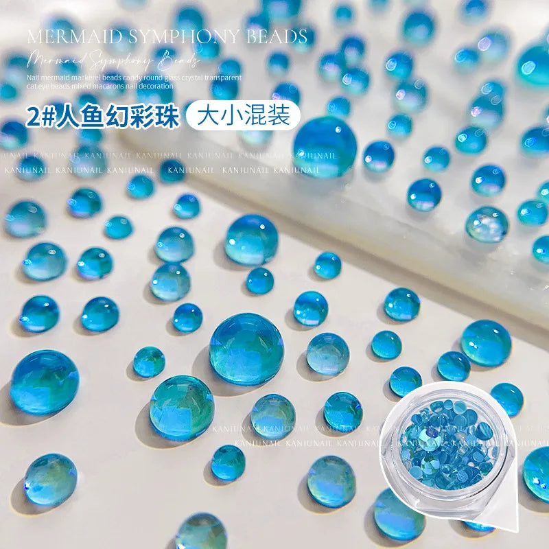 Aurora Bubble Beads Nail Art Charms