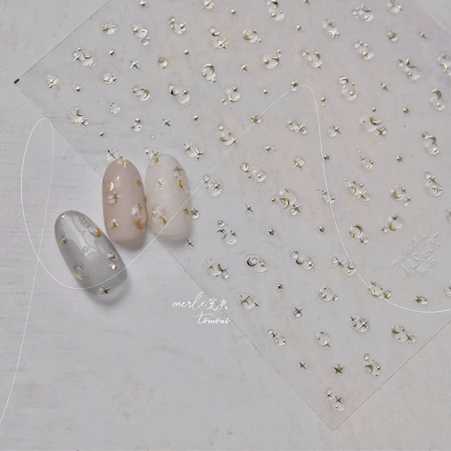 Elegant French Ice Crystal Jelly Nail Stickers