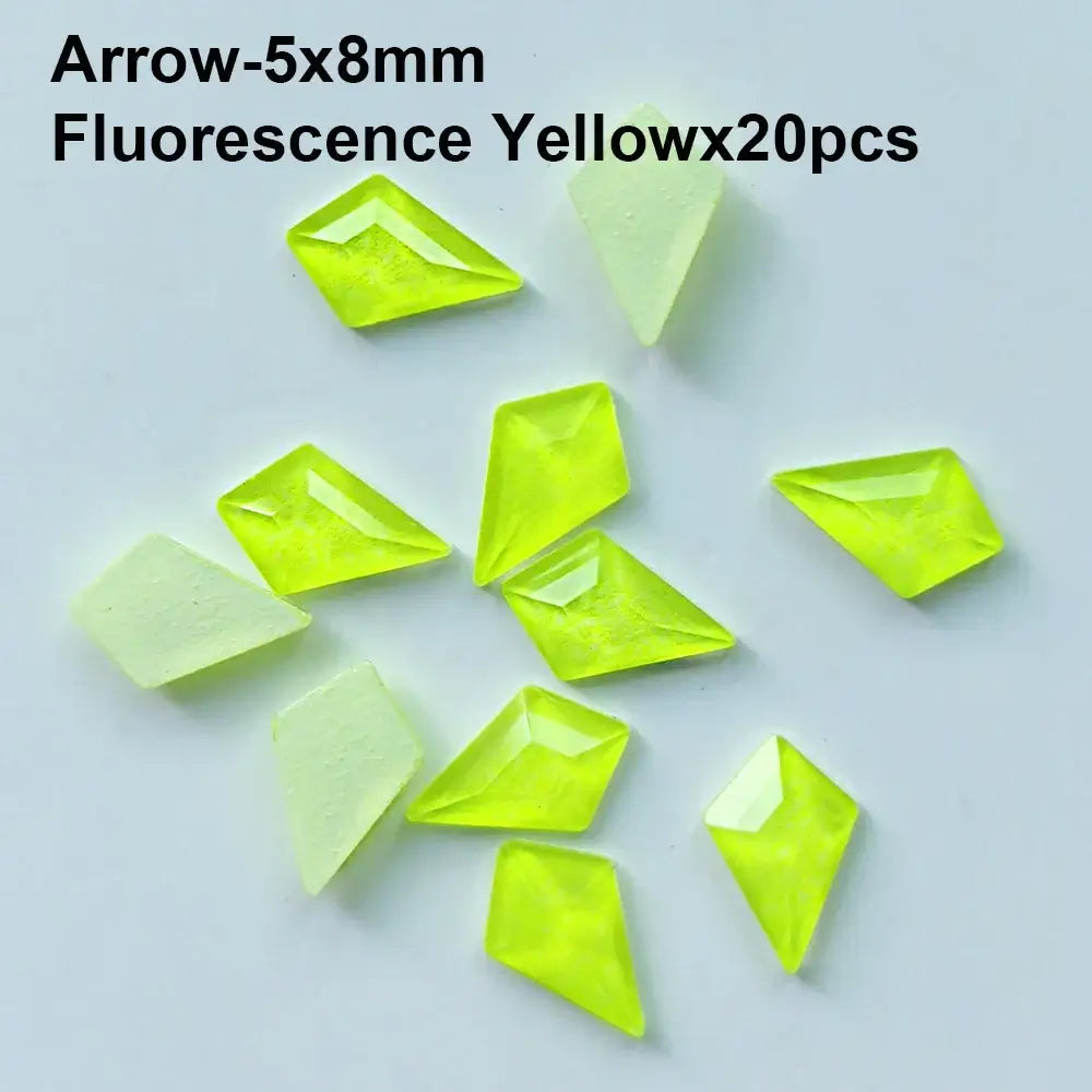 Arrow Shape Nail Art Rhinestones - Colorful 3D Gems