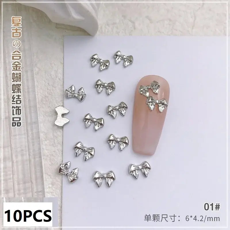 3D Luxury Ribbon Nail Charms – Elegant Bow Design