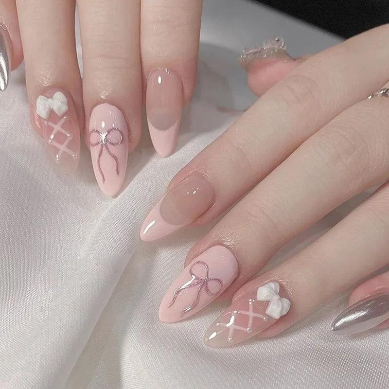Almond Press-On Nails - Full Coverage (24 pcs)