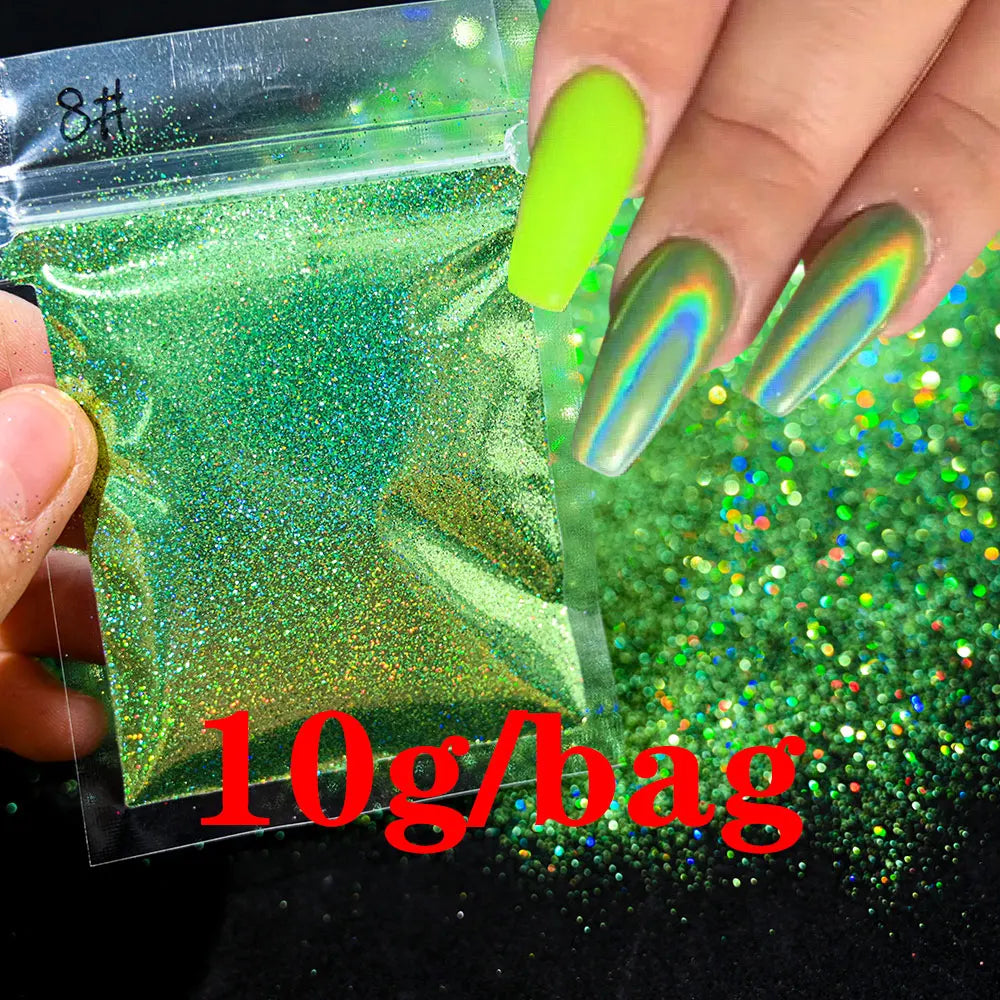 Glow in the Dark - Holographic Sugar Nail Powder 10g