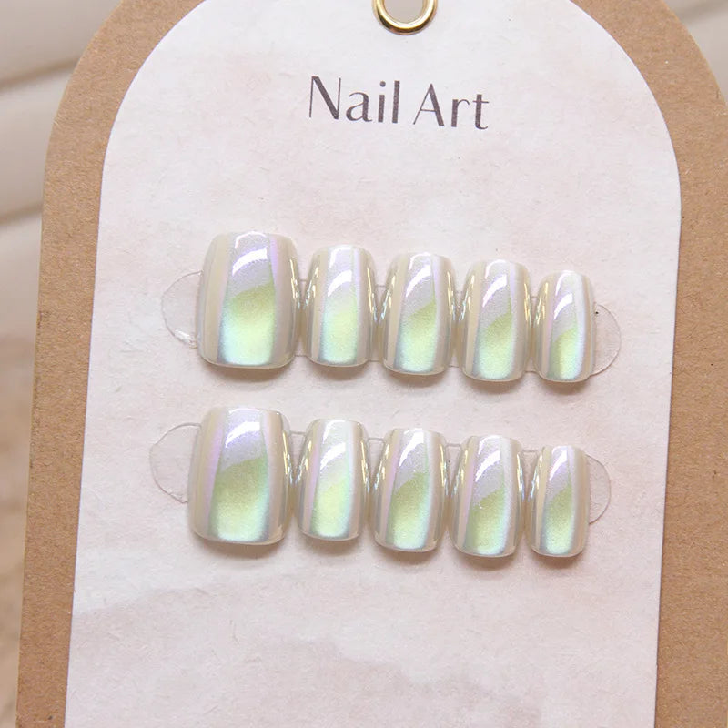 Handmade Press-On Nails – Premium Electroplated - 10 Pc. Set