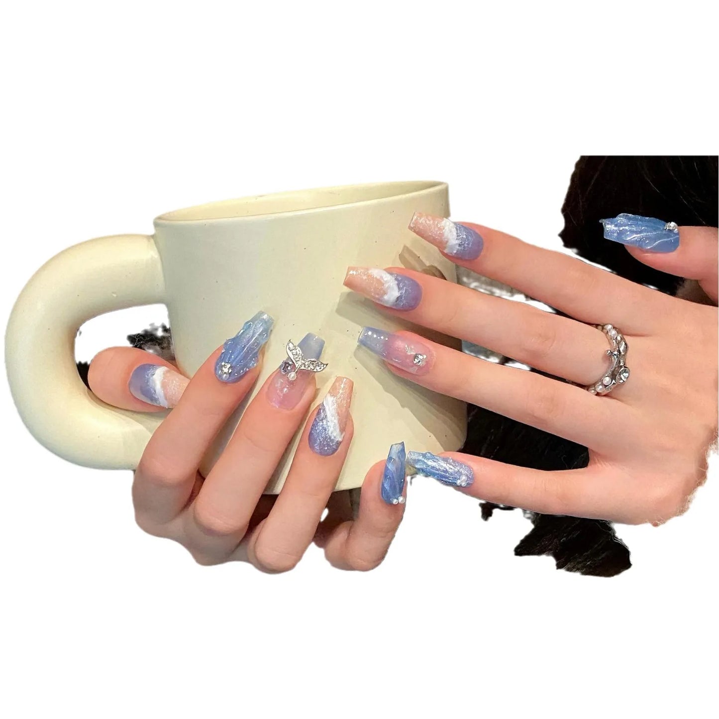 Beach Press On Nails – Long Shape