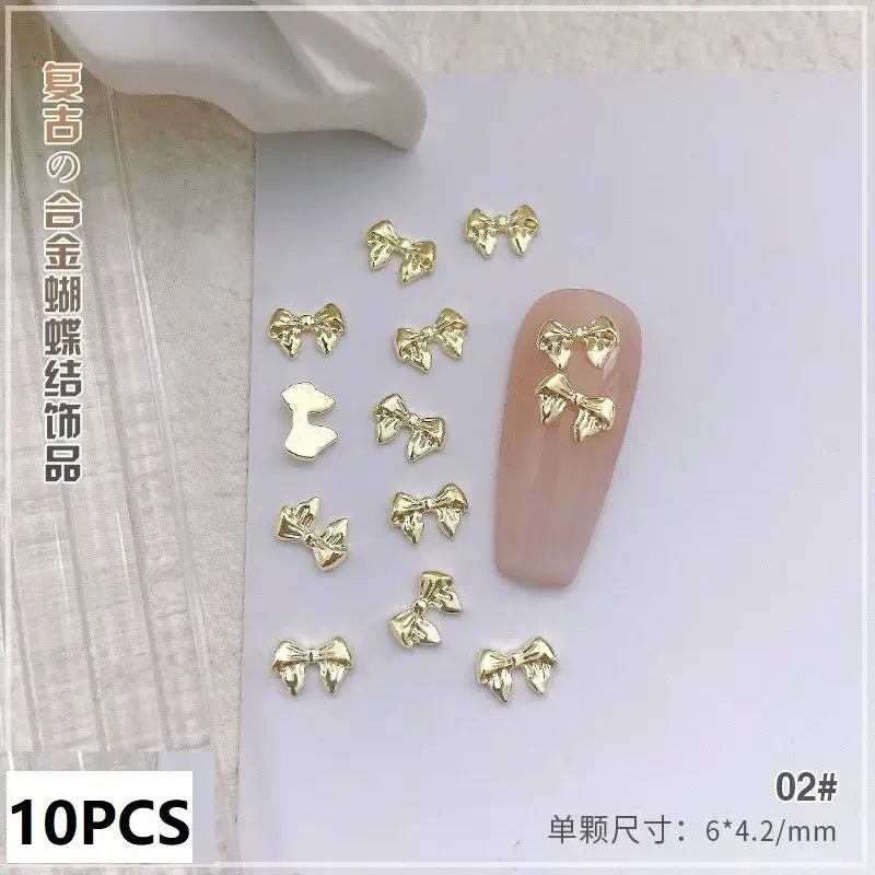 3D Luxury Ribbon Nail Charms – Elegant Bow Design