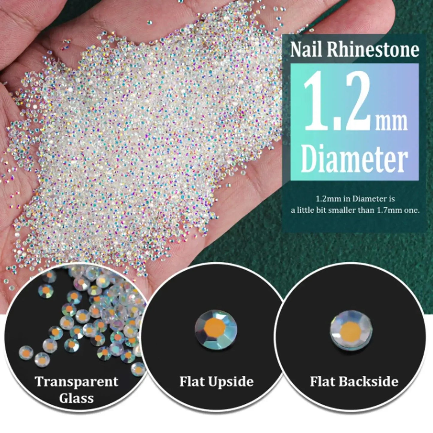 Tiny Nail Rhinestones Mini Pixie AB Crystals for Nail Art