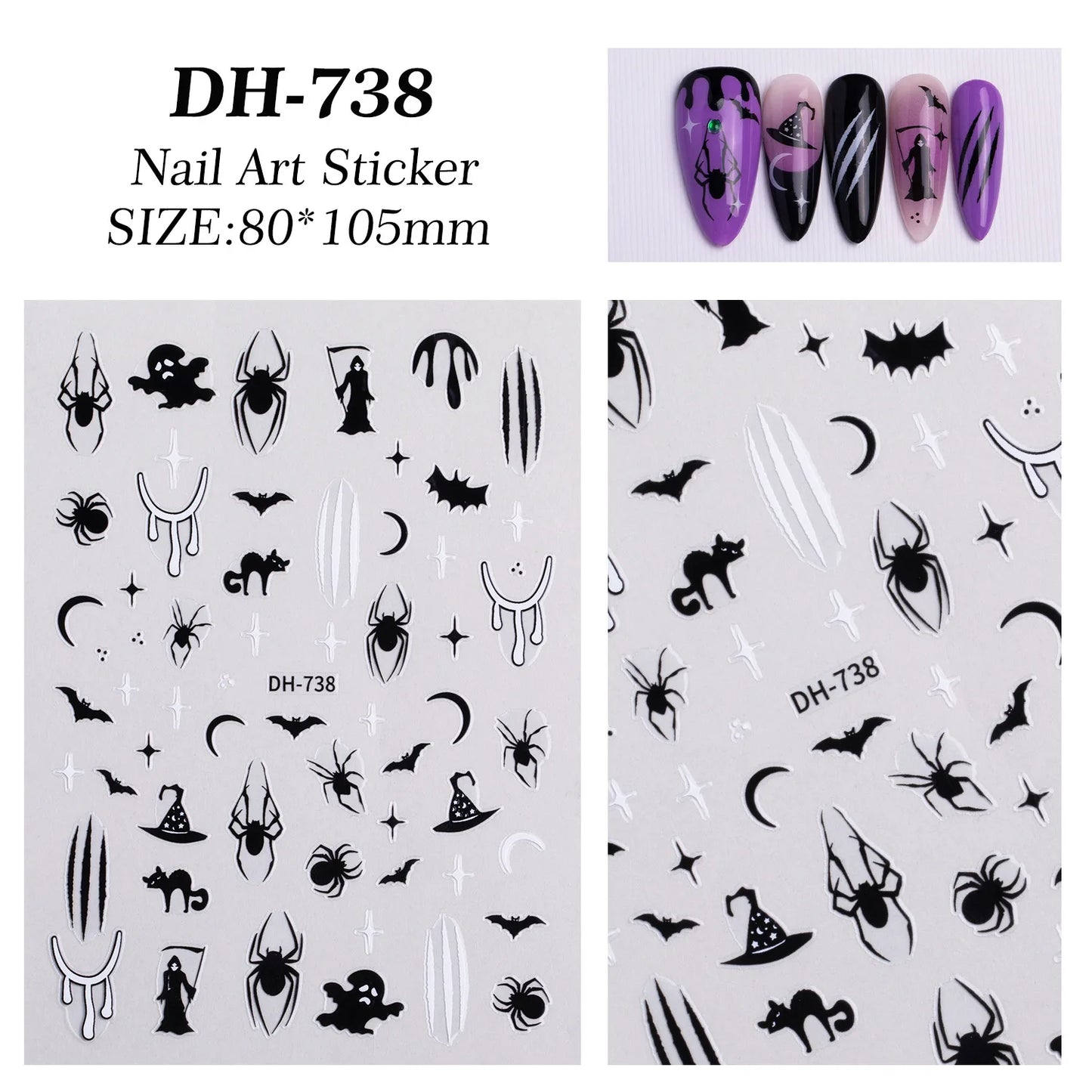 Halloween Spider Web Nail Art Stickers | Spooky Nails