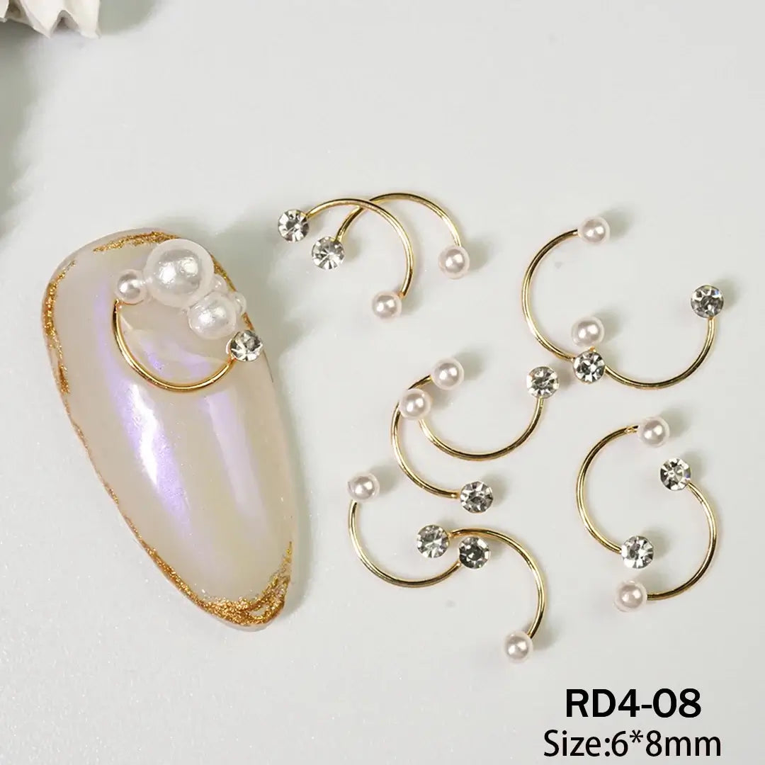 Nail Piercing Charms – Smiles Metal Alloy Rhinestones