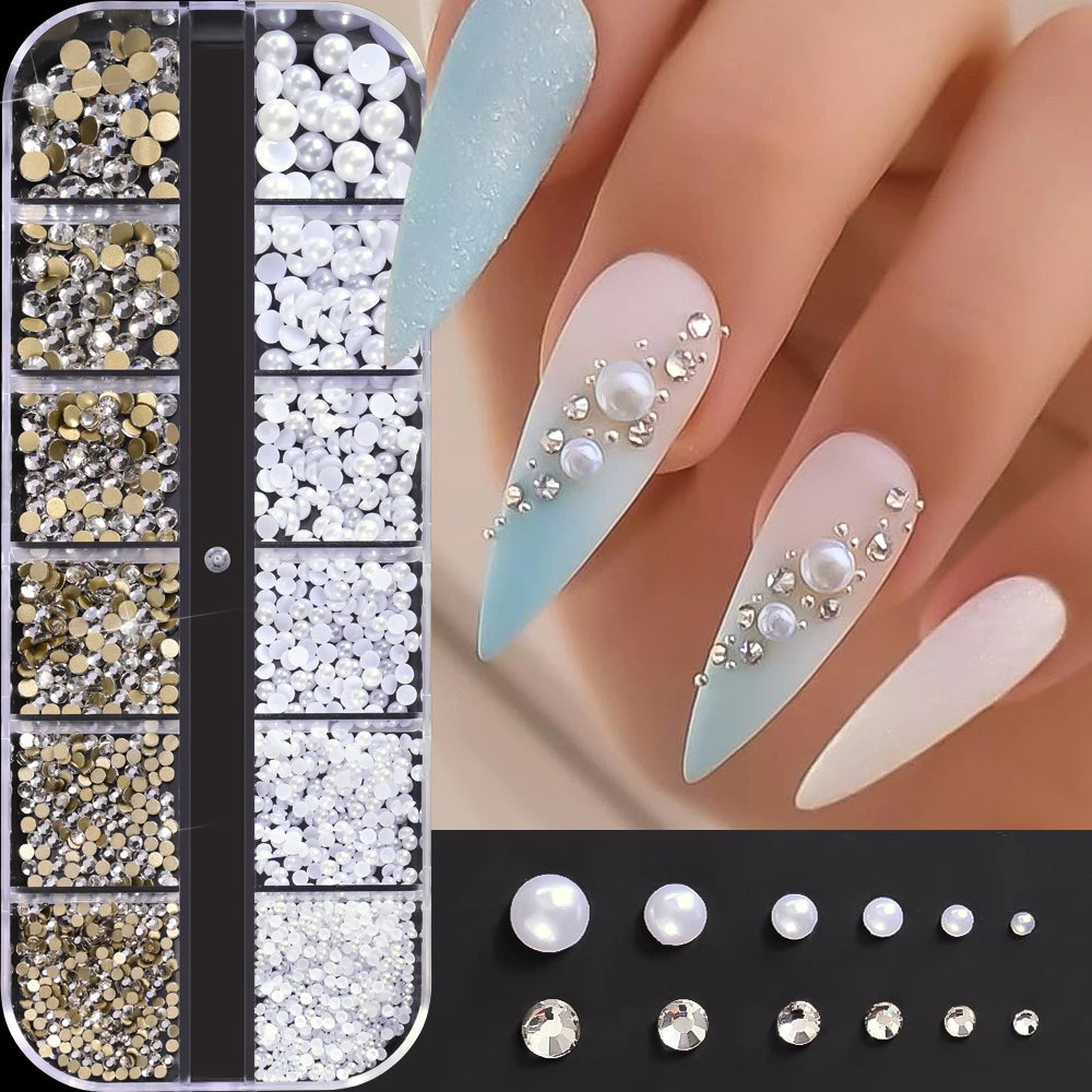 Flatback Round Caviar Balls for 3D Nail Art Decorations